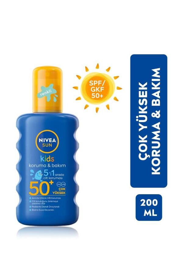 اسپری و کرم ضد آفتاب کودکانSun Spf 50 Protection & Car200 میلی لیتر