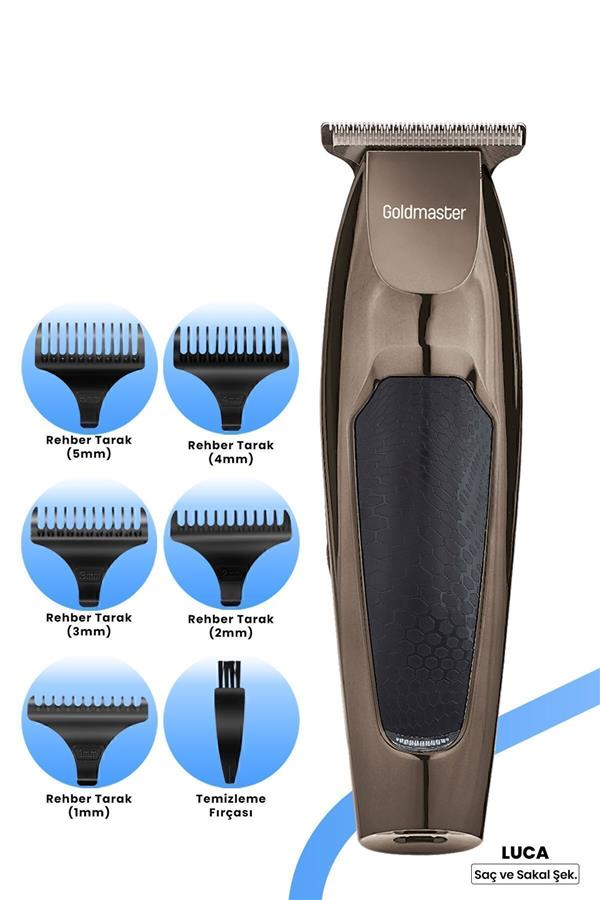 ماشین اصلاح صورت و بدن گلد مستر، با ضمانت اصالت کالا مدلLuca Stainless Steel 120 minutes use Dual Charge Introduction Hair Beard Trimmer GM8122