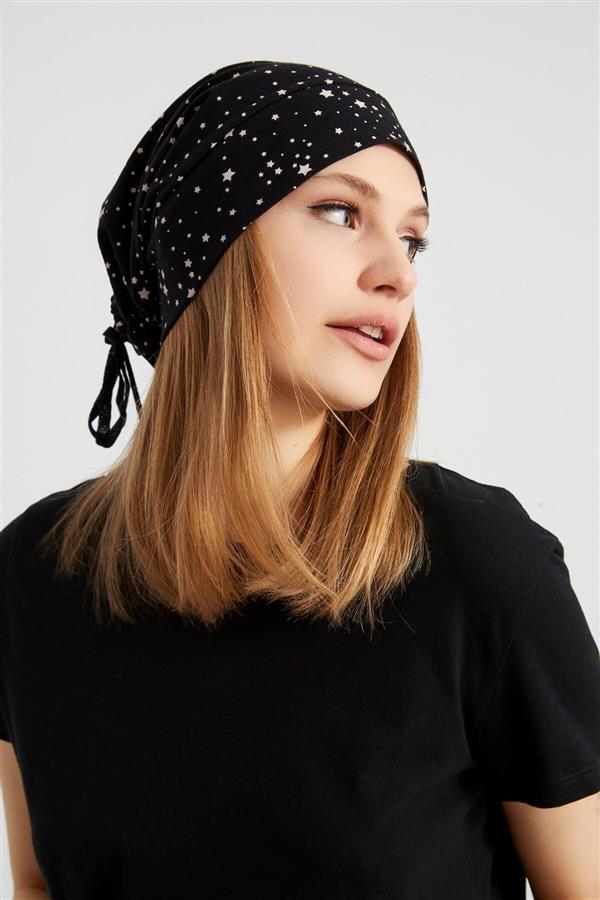 کلاه زنانه زمستانی طناب دار با بهترین کیفیت مشکی سفید
