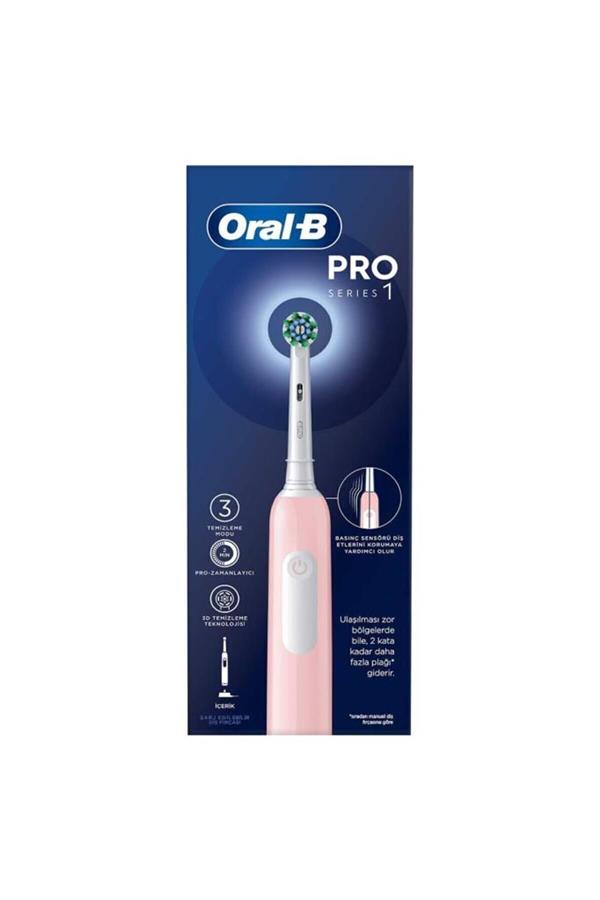 مسواک برقی قابل شارژ اورال-بی با ضمانت اصالت کالا، مدلPro Series 1 Rechargeable Toothbrush - Pink