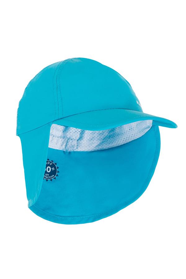 کلاه  نقاب دار محافظ UV کودک - آبی