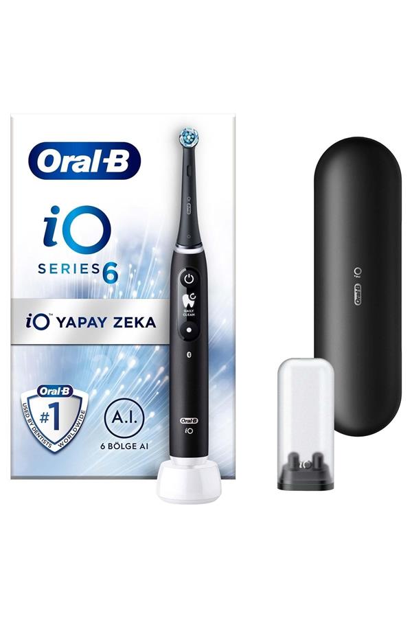 مسواک برقی قابل شارژ اورال-بی با ضمانت اصالت کالا، مدلiO 6 Rechargeable Toothbrush - Black