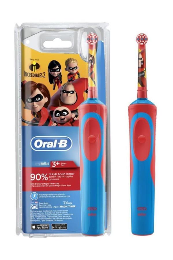 مسواک برقی قابل شارژ اورال-بی مخصوص کودکان با ضمانت اصالت کالا، مدلRechargeable Toothbrush Kids Incredibles