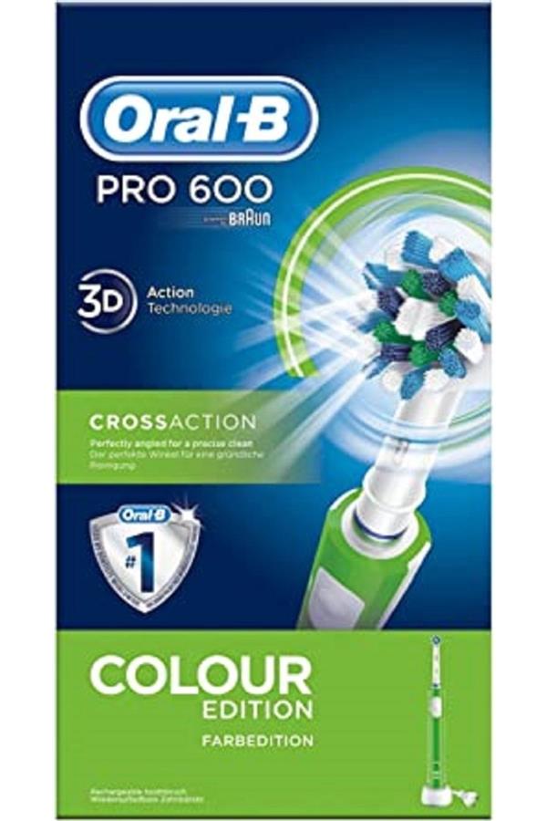 مسواک برقی قابل شارژ اورال-بی با ضمانت اصالت کالا، مدلPro 600 Crossaction Rechargeable Electric Toothbrush