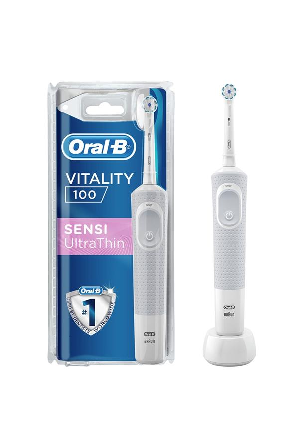 مسواک برقی قابل شارژ اورال-بی با ضمانت اصالت کالا، مدل   D100 Vitality Sensi Ultra Thin Rechargeable Toothbrush