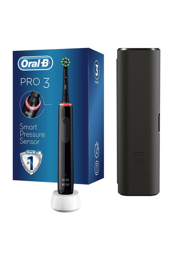 مسواک برقی قابل شارژ اورال-بی با ضمانت اصالت کالا، مدلPro 3500 Rechargeable Toothbrush Black + Head