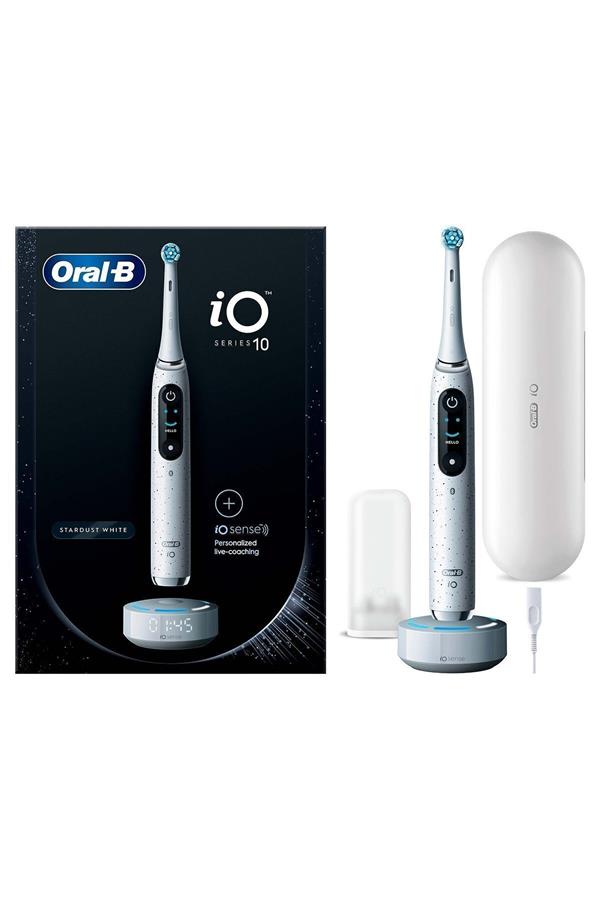 مسواک برقی قابل شارژ اورال-بی با ضمانت اصالت کالا، مدلiO 10 Rechargeable Toothbrush - Stardust White