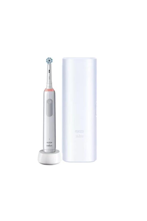 مسواک برقی قابل شارژ اورال-بی با ضمانت اصالت کالا، مدلPro 3500 White Rechargeable Toothbrush + Travel Container