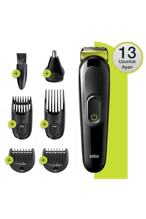 ماشین اصلاح صورت و بدن براون، با ضمانت اصالت کالا مدل MGK 3221 Shaver Men's Grooming Kit Wet & Dry 6in1 Styler