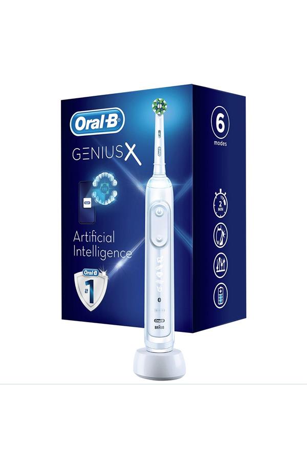 مسواک برقی قابل شارژ اورال-بی با ضمانت اصالت کالا، مدل  , Genius X White New Rechargeable Toothbrush model