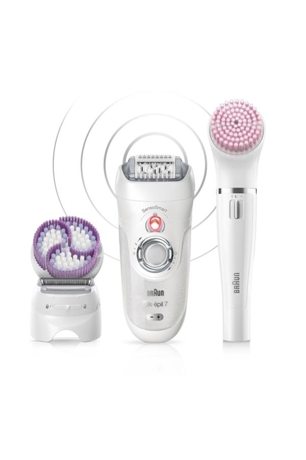 اپیلاتور براون با ضمانت اصالت کالا مدلSilk-épil 7885,sensosmart, Wet & dry, 6 attachments, Epilator