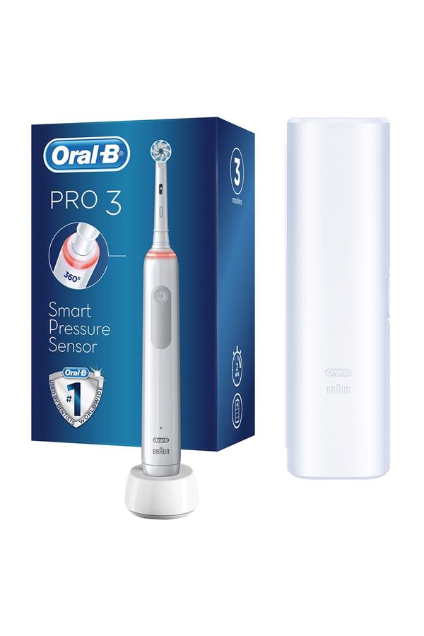 9868مسواک برقی قابل شارژ اورال بی/ Pro 3500 Rechargeable Toothbrush White + Head