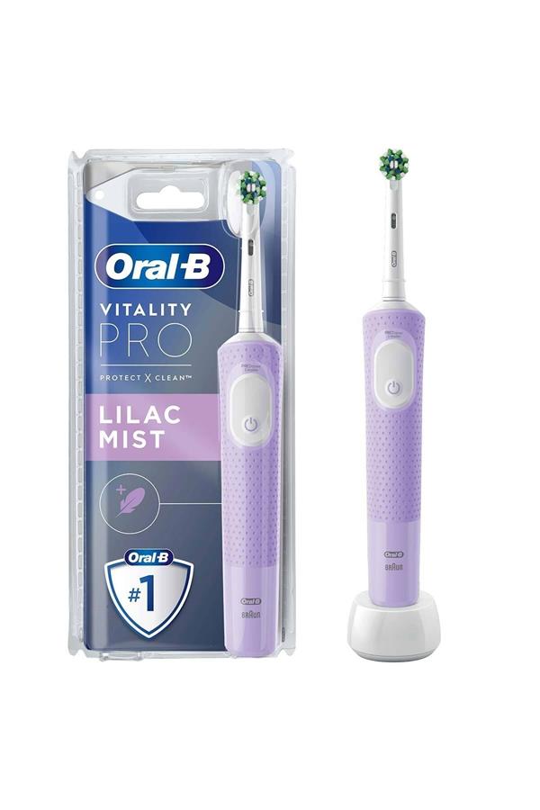9872مسواک برقی قابل شارژ اورال بی/ Rechargeable/electric Toothbrush Vitality Pro Lilac Protection And Cleaning