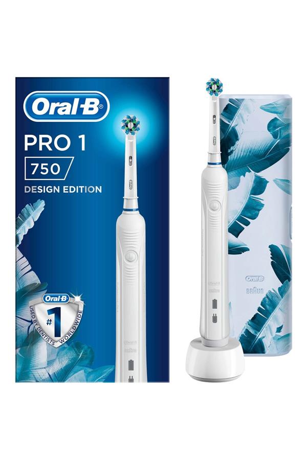 9895مسواک برقی قابل شارژ اورال بی/ Pro 750 Rechargeable Toothbrush White Special Series (Travel Case)