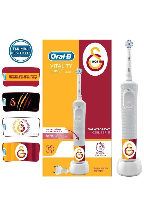 9906مسواک برقی قابل شارژ اورال بی/ D100 Vitality Rechargeable Toothbrush Galatasaray