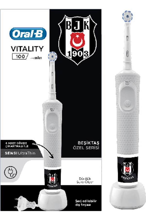 9907مسواک برقی قابل شارژ اورال بی/ D100 Vitality Rechargeable Toothbrush Beşiktaş Special Series