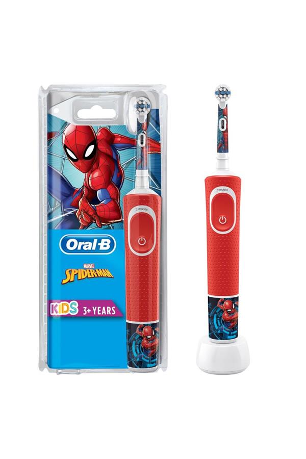 9914مسواک برقی قابل شارژ اورال بی/ D100 Kids Electric Rechargeable Toothbrush Spiderman